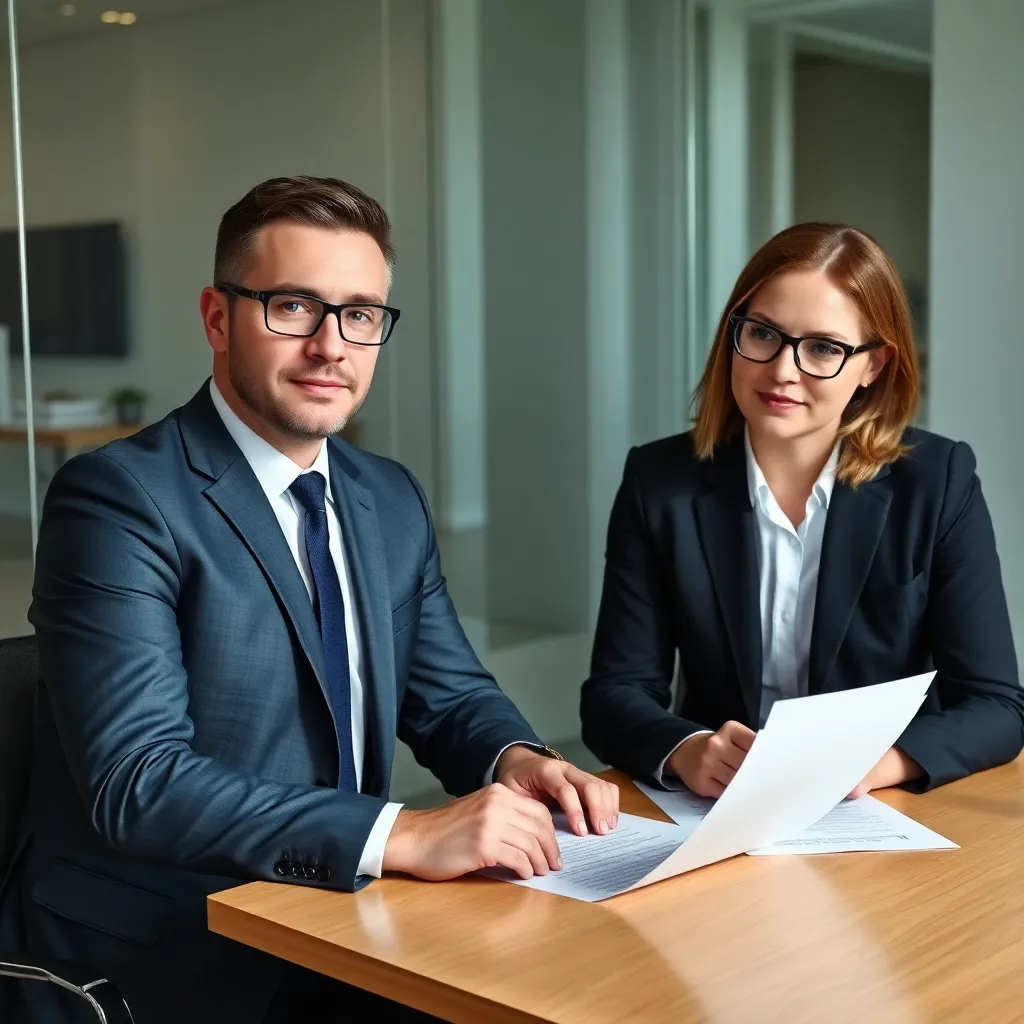 Professional analyzing career growth sectors on laptop and tablet